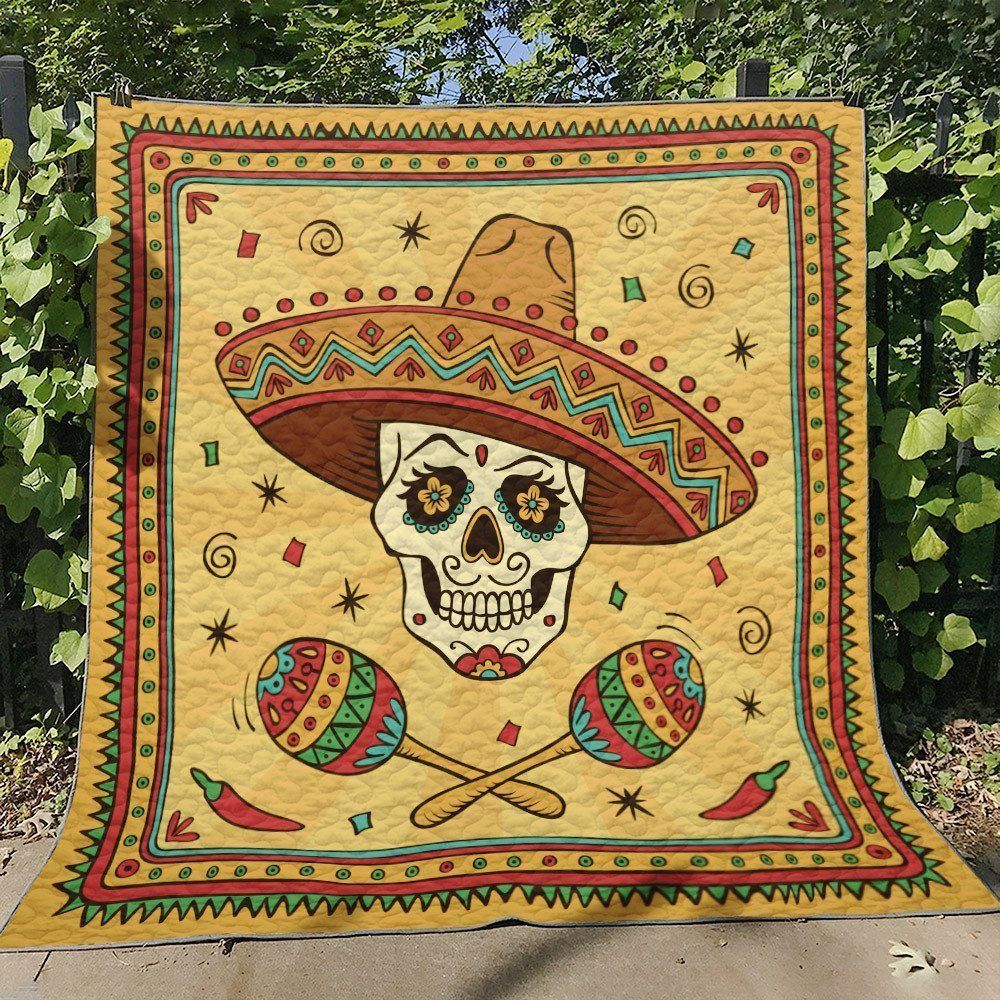 Mexican Sugar Skull CG120720 Quilt Blanket