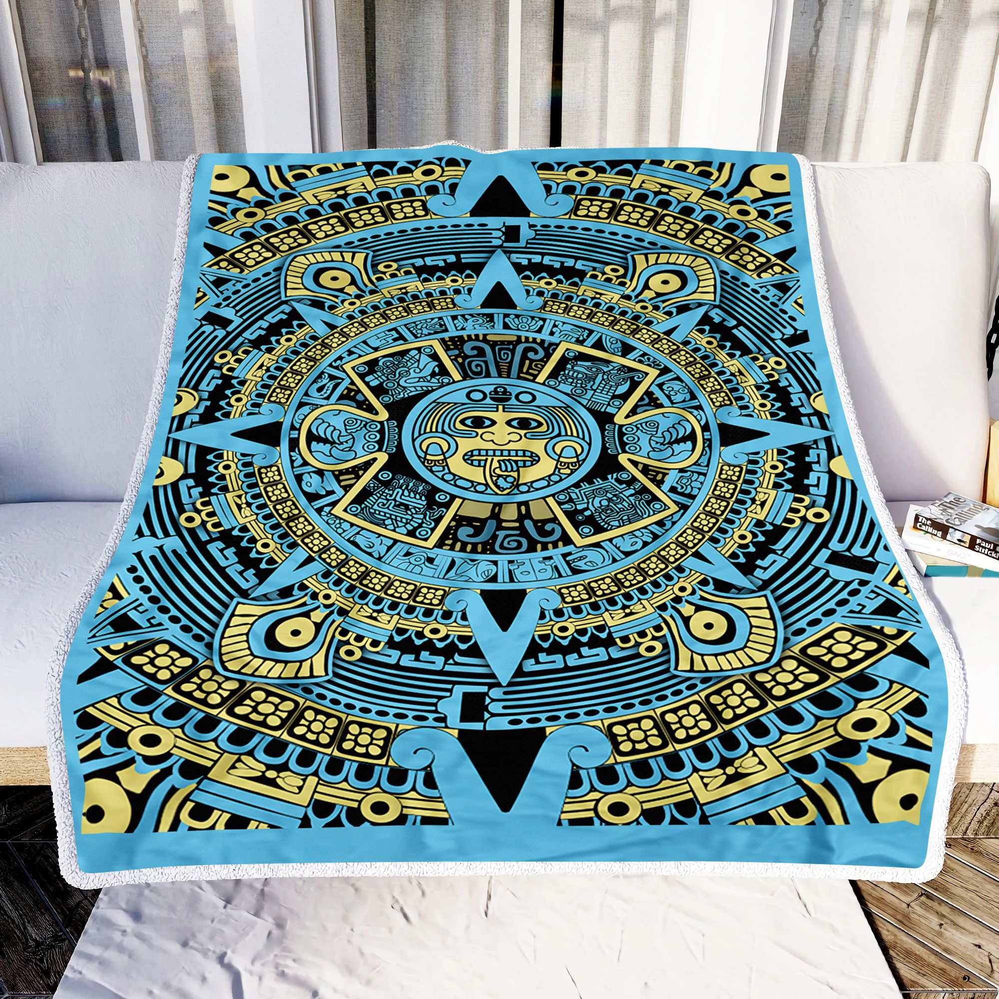 Mexico Aztec Fleece Blanket