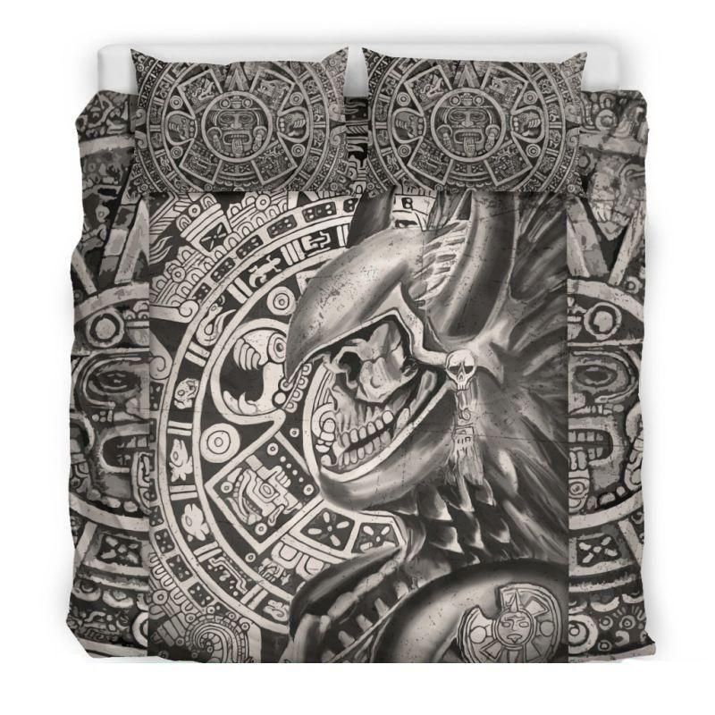 Mexico Aztec Skull Warrior Bedding Set