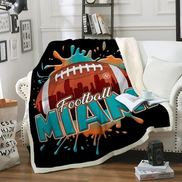 Miami Football Sherpa Fleece Blanket