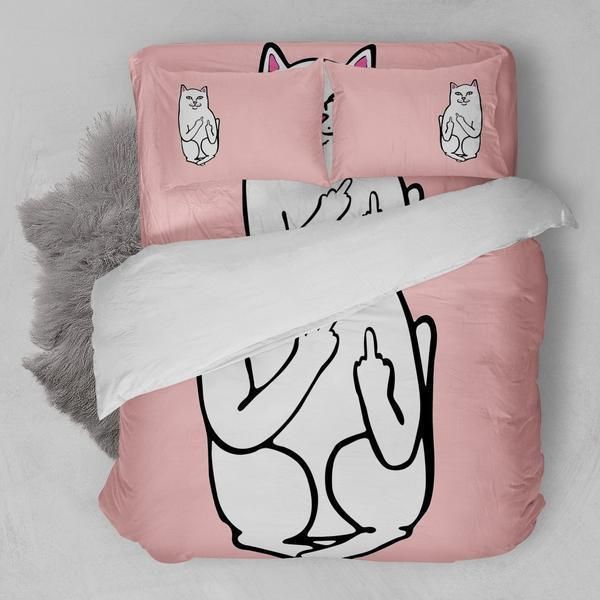 Middle Finger Cat Bedding Set