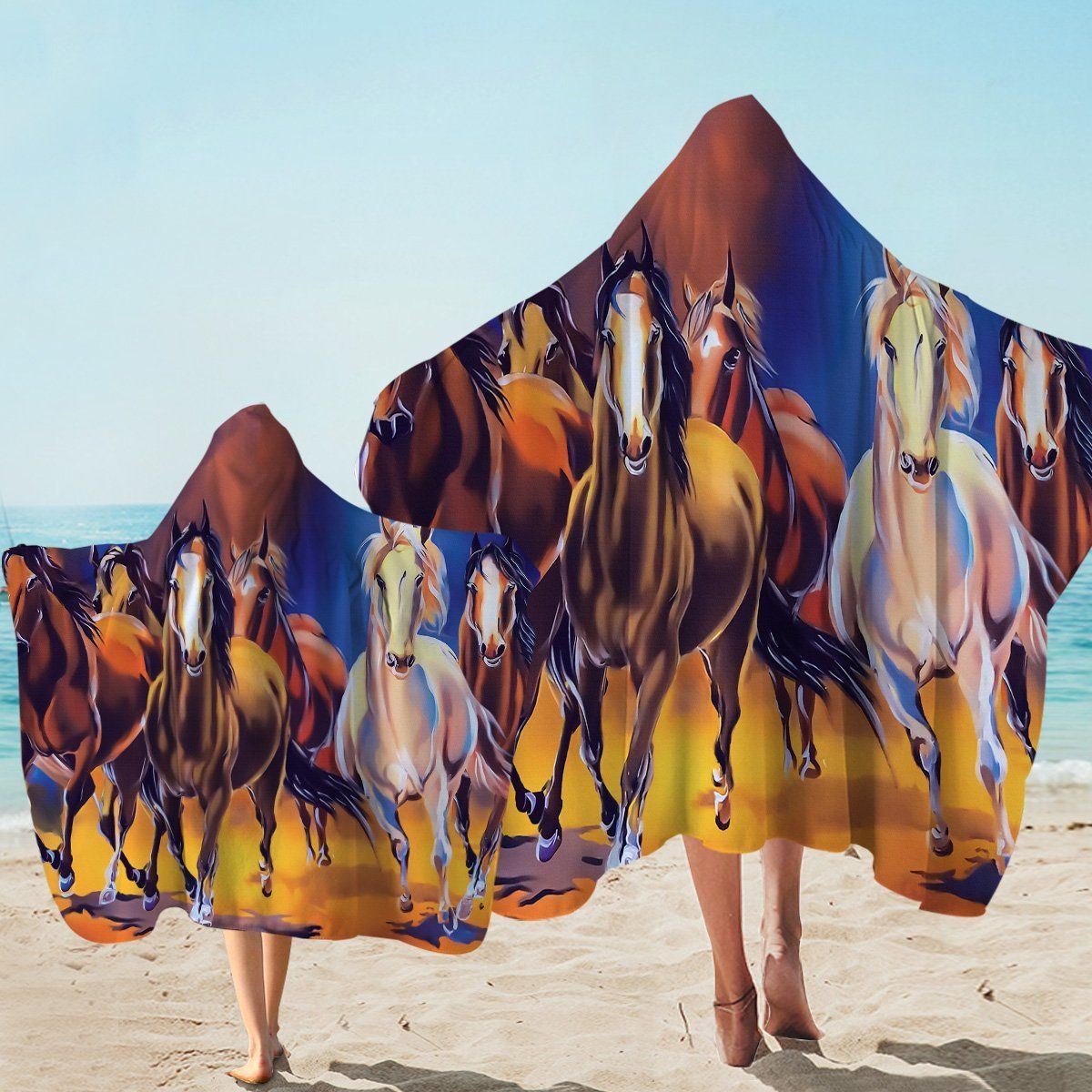 Mighty Horse Pack Printed Hooded Towel