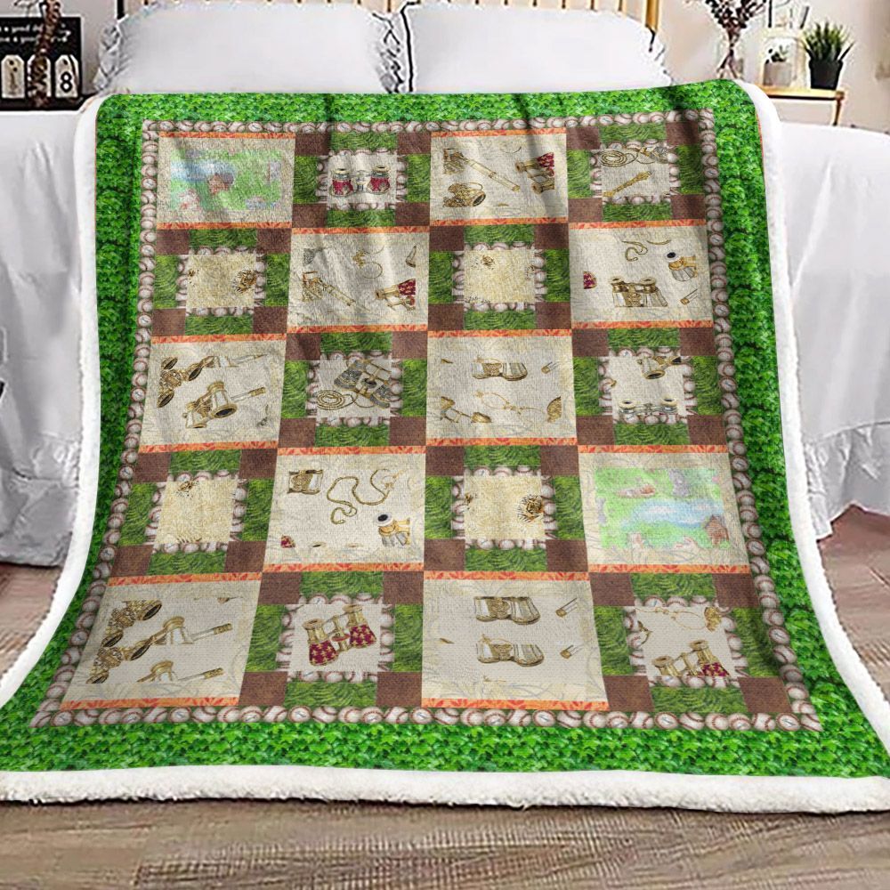 Migration Baseball Sherpa Fleece Blanket