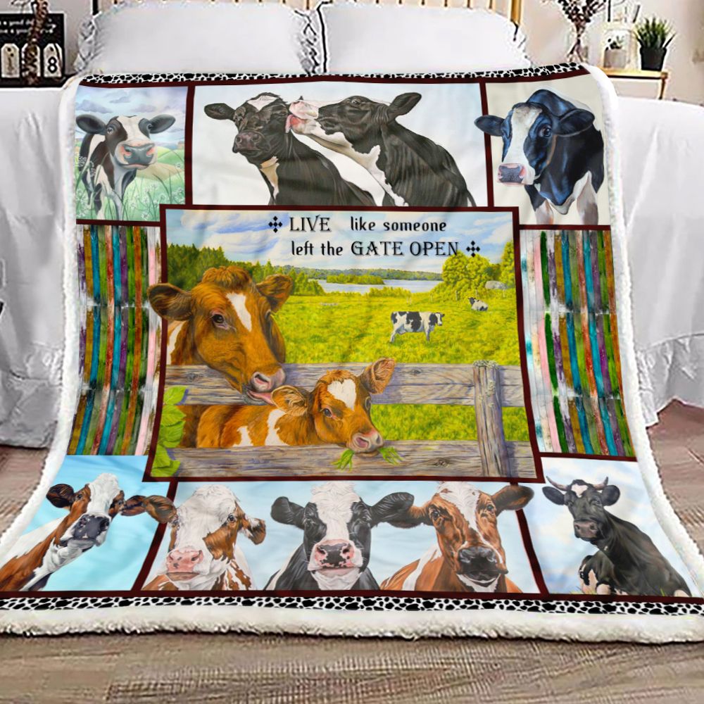Milk Cow Fleece Blanket
