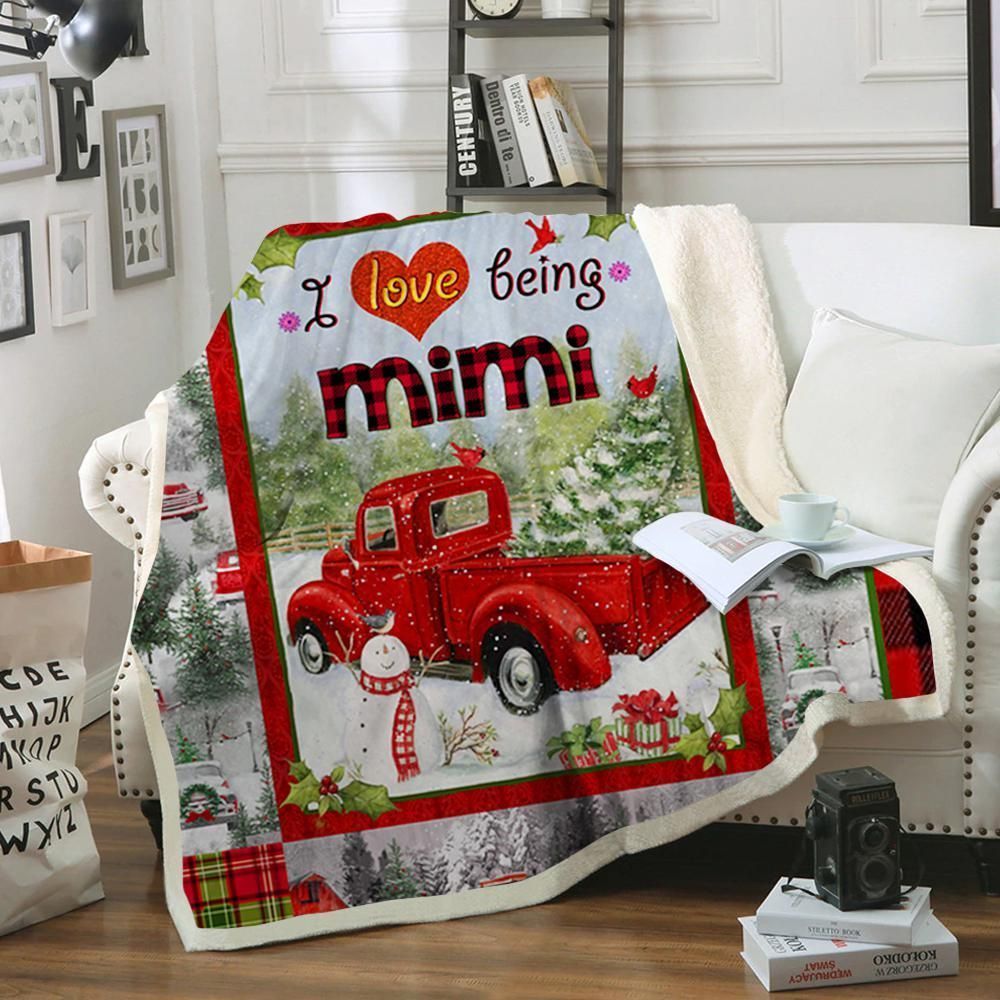 Mimi Christmas Sherpa Fleece Blanket