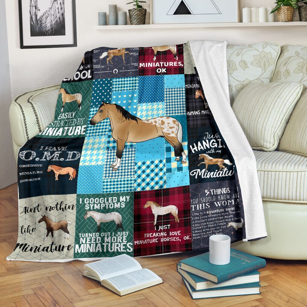 Miniature Horse Sherpa Fleece Blanket