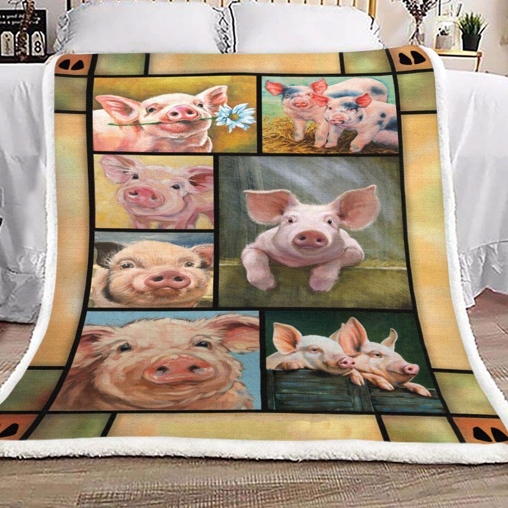 Miniature Pig Sherpa Fleece