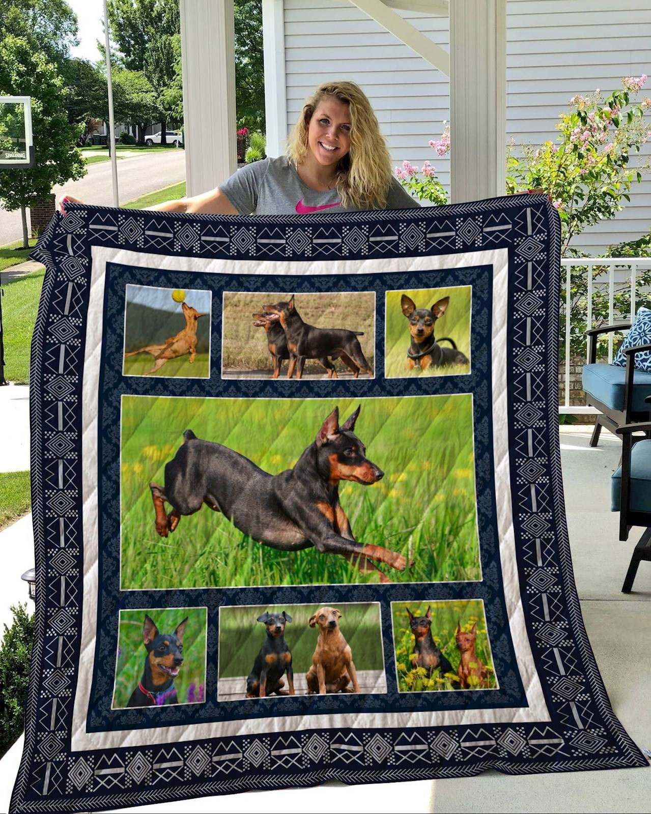 Miniature Pinscher Quilt Blanket DHC2911214VT