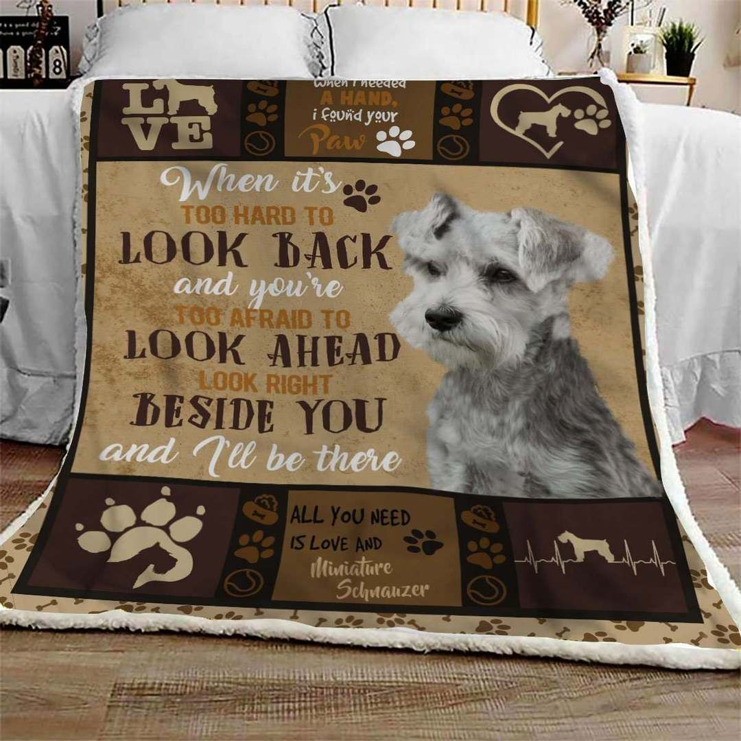 Miniature Schnauzer Sherpa Fleece Blanket