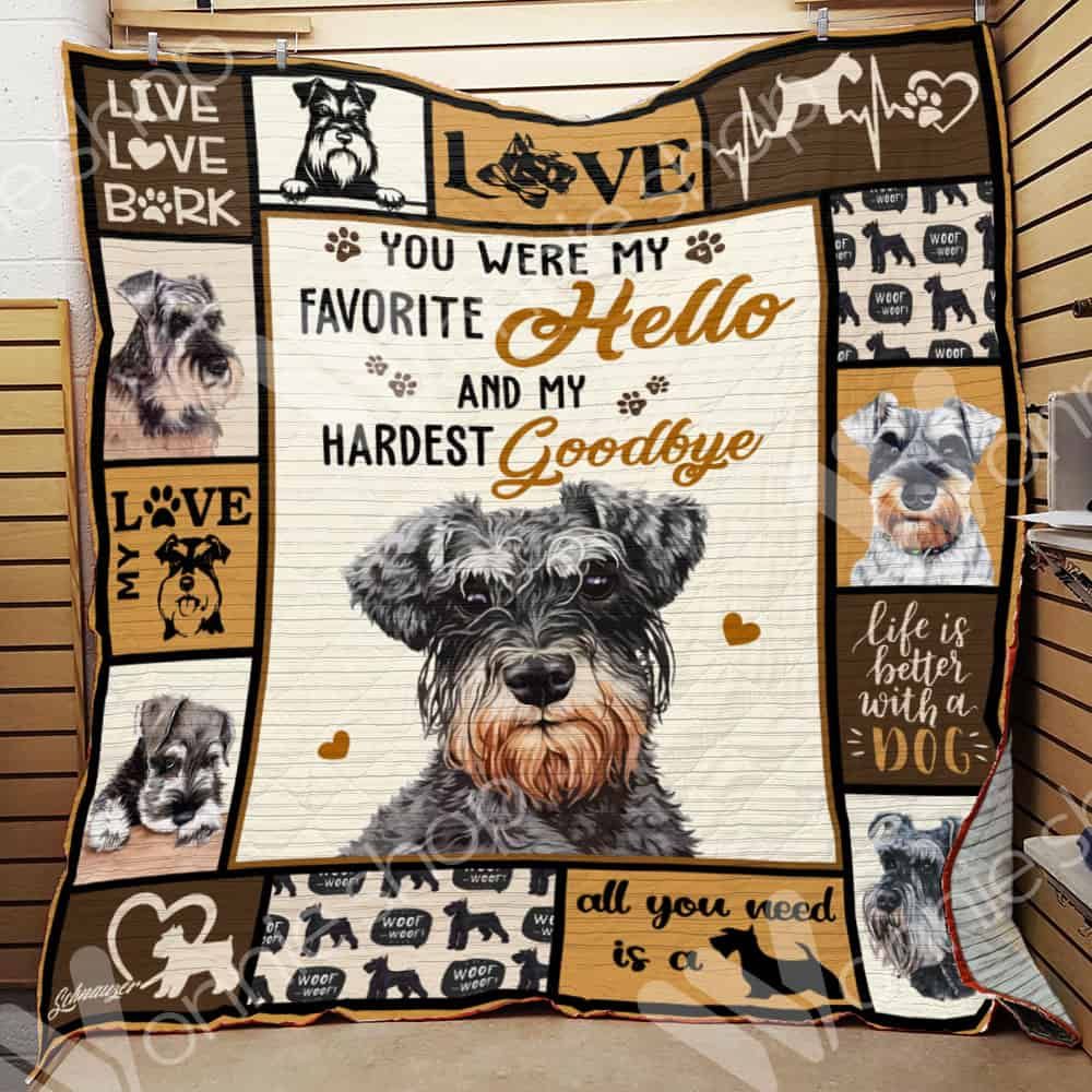 Miniature Schnauzer Dog LNT0312056 Quilt Blanket