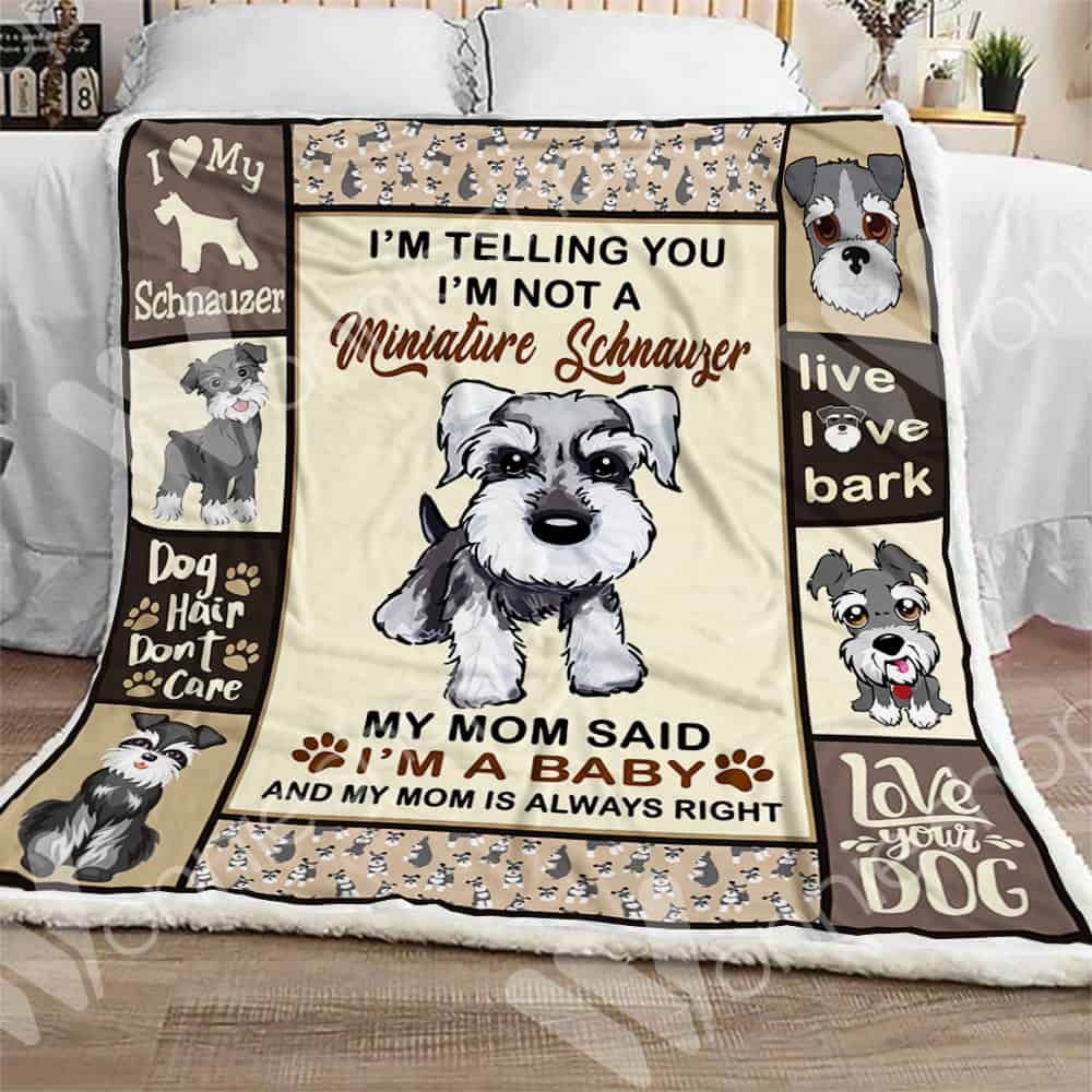 Miniature Schnauzer Dog Fleece Blanket