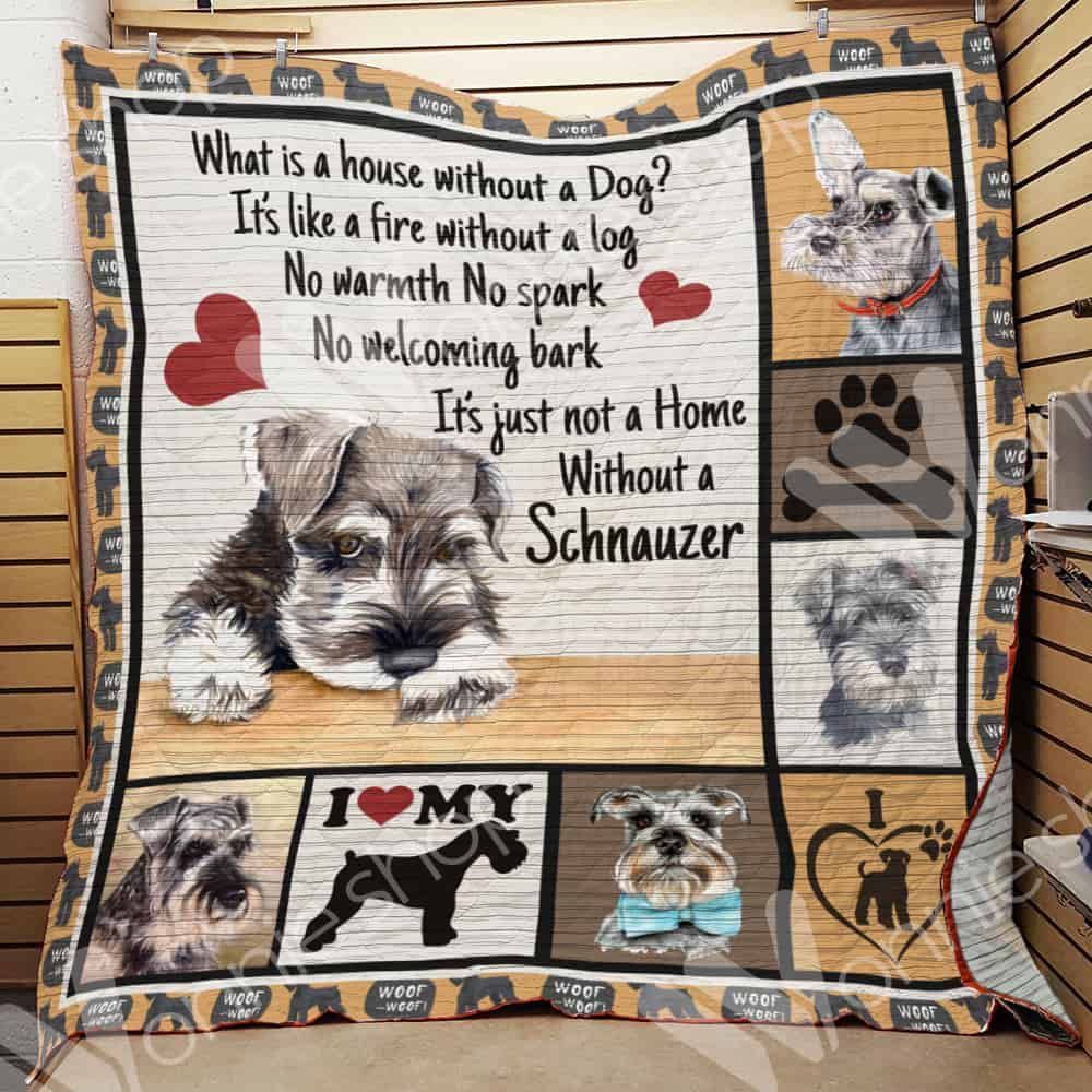 Miniature Schnauzer Dog Love GS-CL-LD0601 Quilt Blanket