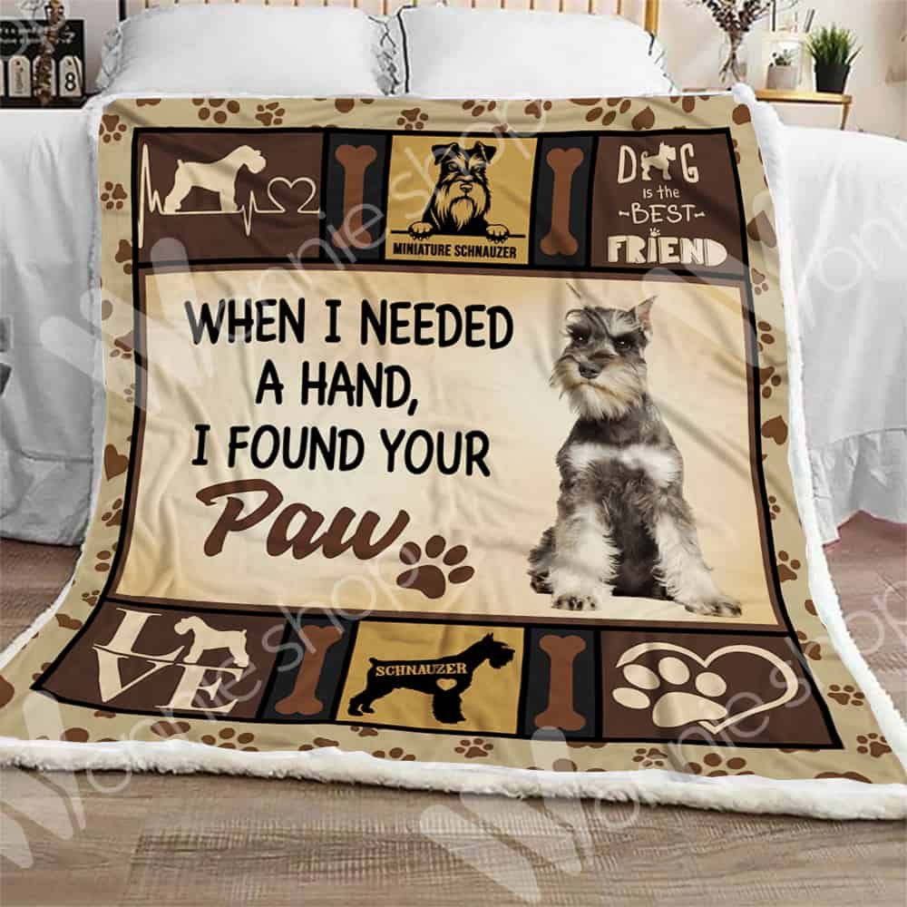 Miniature Schnauzer Dog Sherpa Quilt Blanket DHC0102446TD