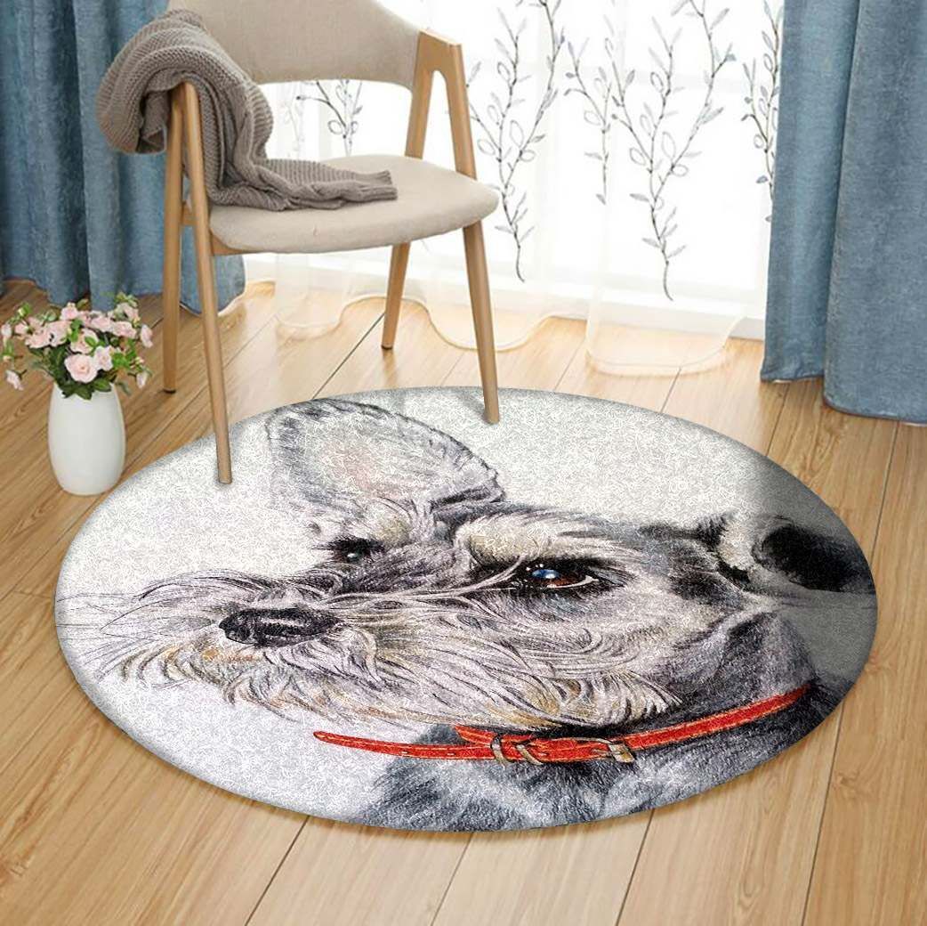Miniature Schnauzer Round Carpet