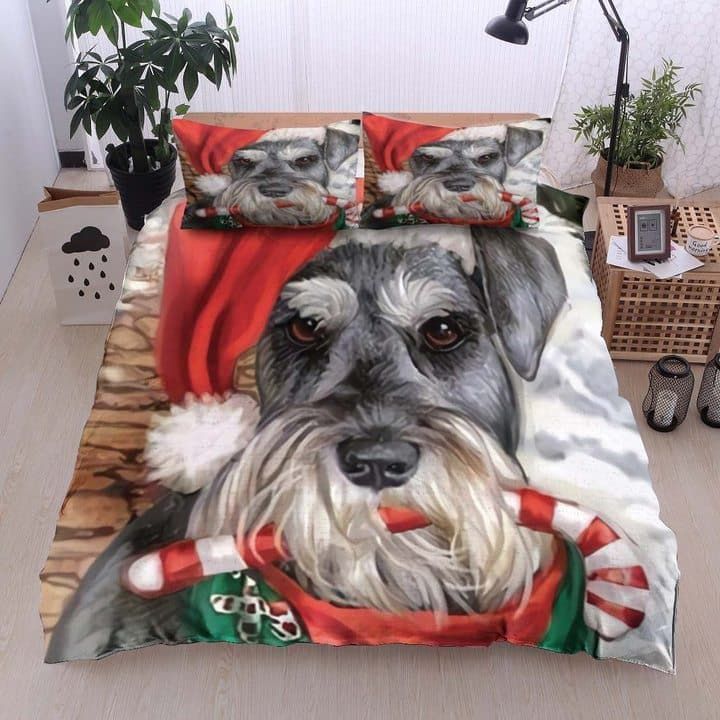 Miniature Schnauzer Miniature Schnauzer Xmas Bedding Set