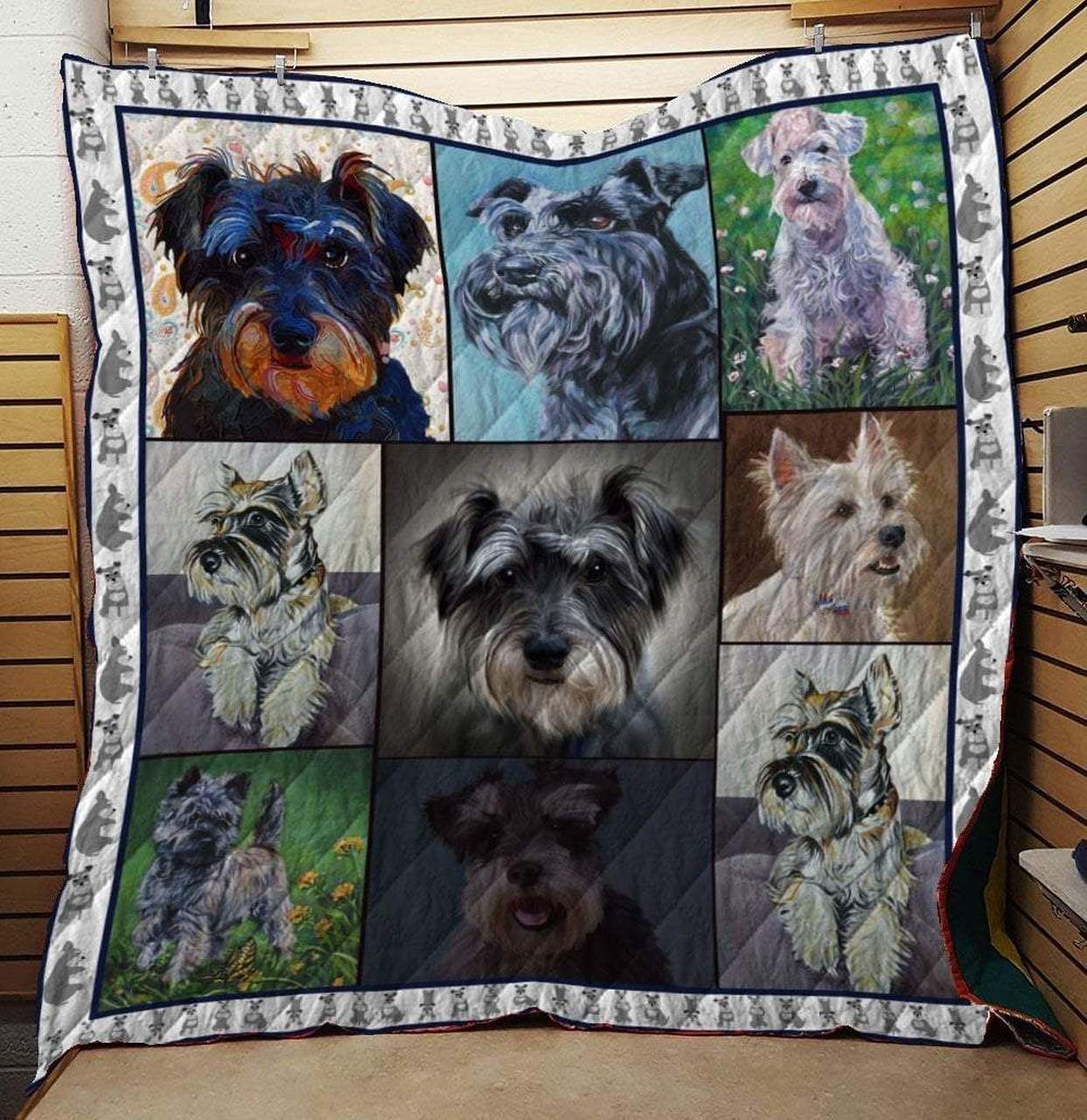 Miniature Schnauzer Quilt Blanket DHC13124078VT