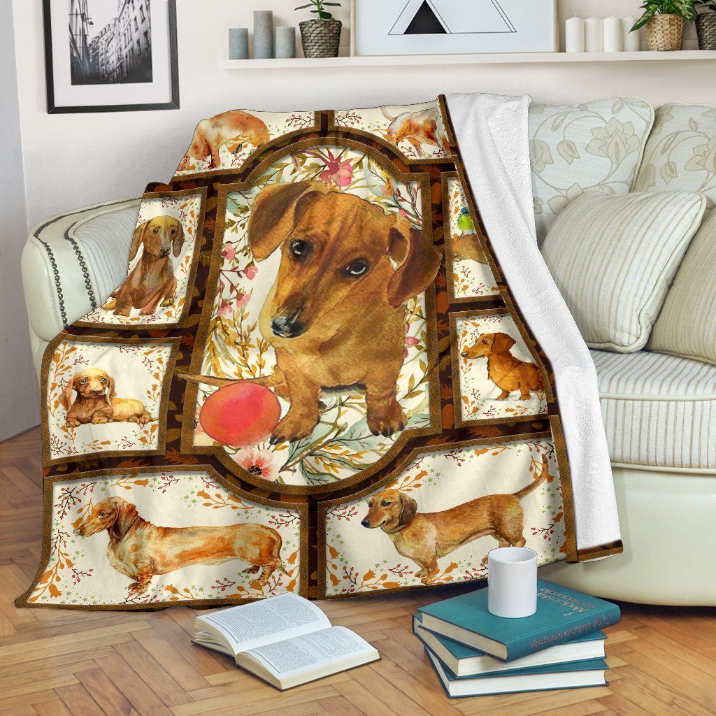 Mirror Dachshund Sherpa Fleece Blanket