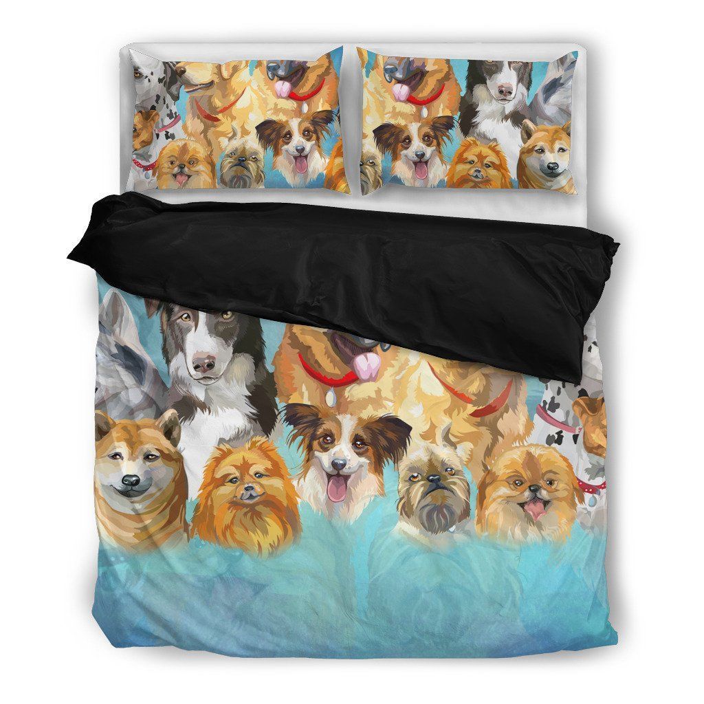 Mixed Breeds Dog Themed Bedding Set
