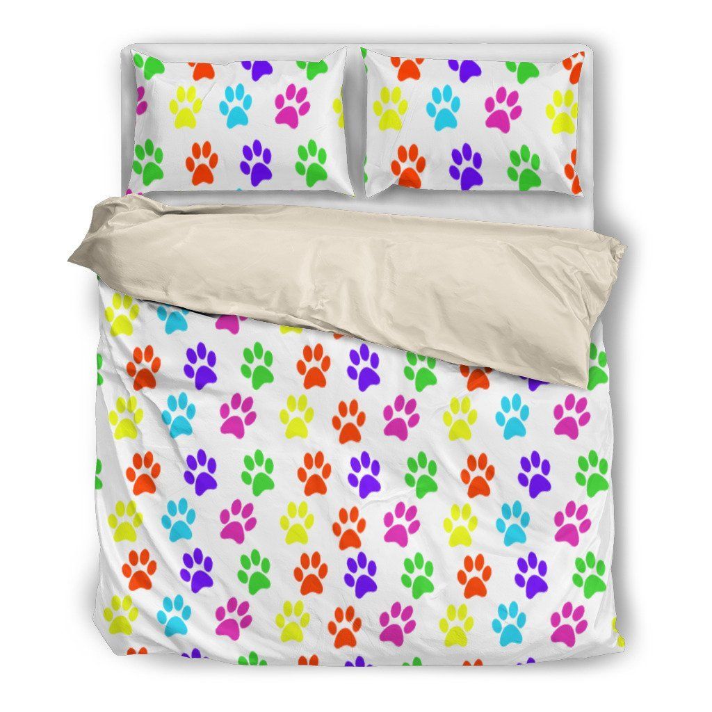 Mixed Paw Prints Themed Bedding Set