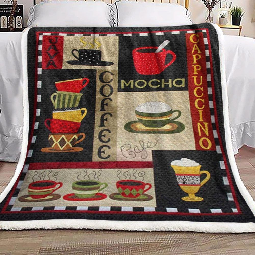 Mocha Coffee Sherpa Fleece Blanket