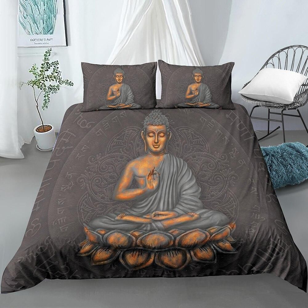 Modest Buddha Gray Bedding Set