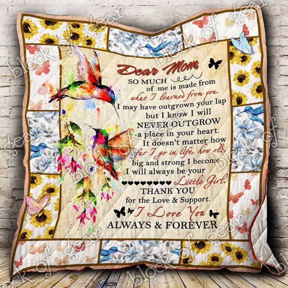 Mom Always Be Your Little Girl 8 GS-CL-LD2910 Quilt Blanket