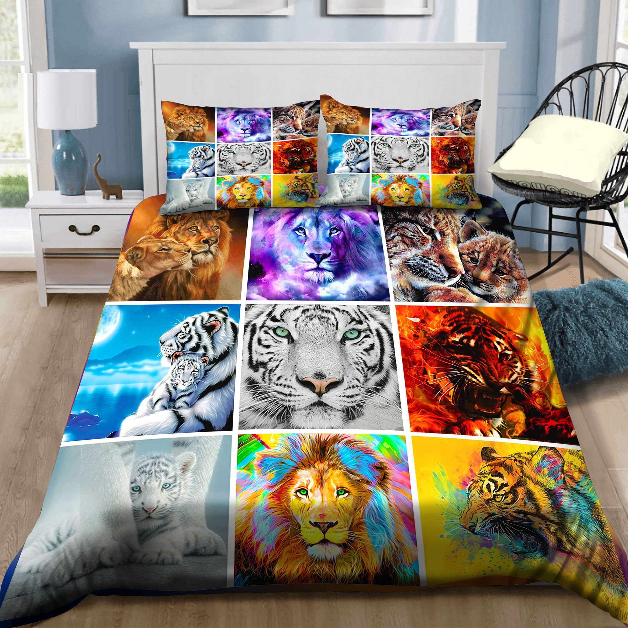 Mom And Baby Tiger Bedding Set