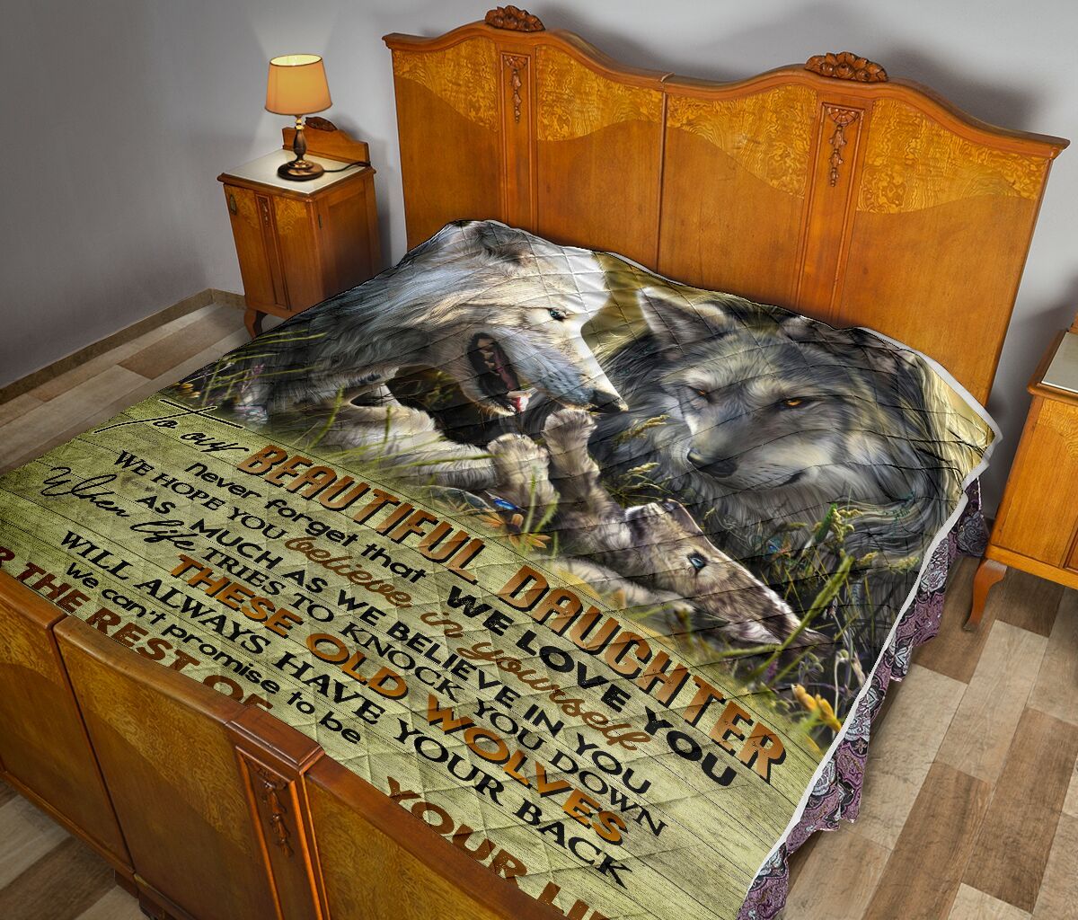 Mom And Dad To Daughter Quilt Blanket DHC02011546DD