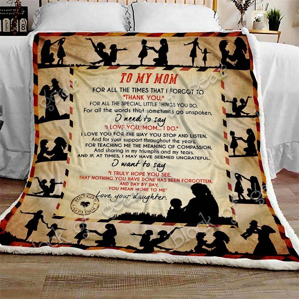 Mom And Daughter Sherpa Fleece Blanket