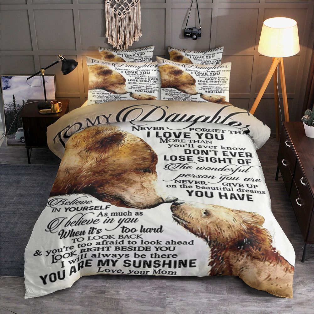 Mom Bear To Daughter Bedding Set