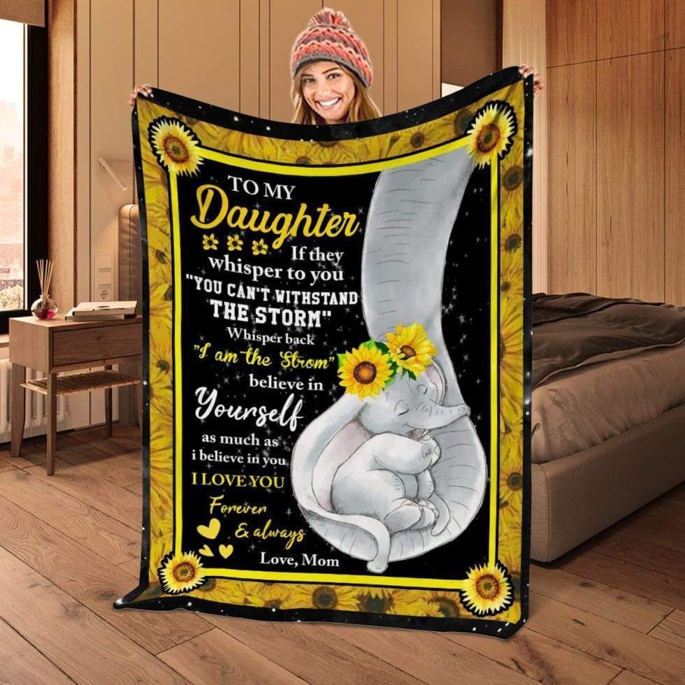 Mom Gift For Daughter I Love You Forever And Always Fleece Blanket