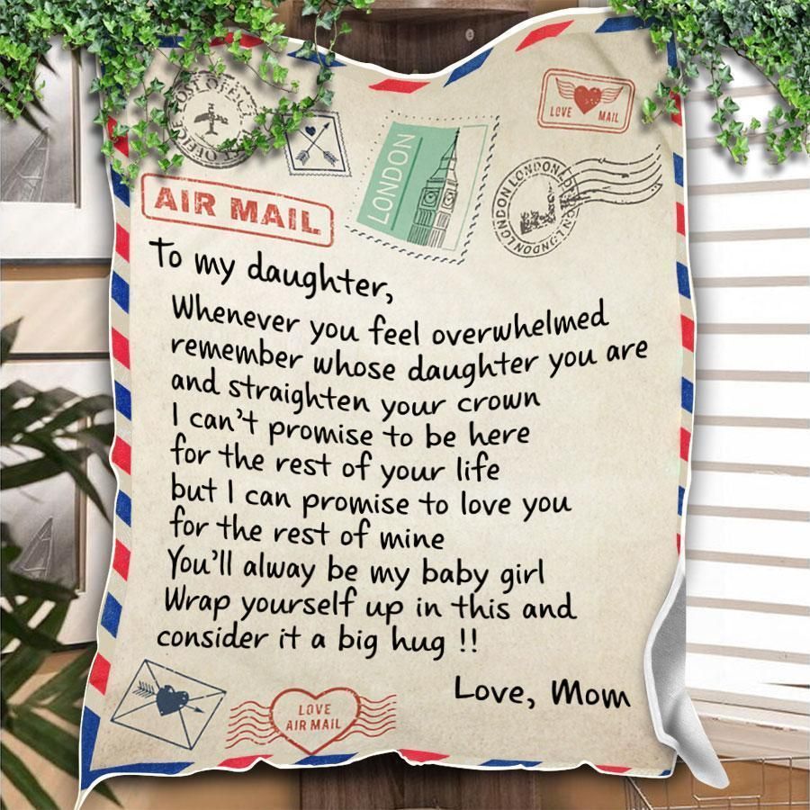 Mom Gift For Daughter Remember Whose Daughter You Are Fleece Blanket