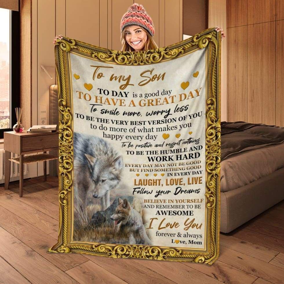 Mom Gift For Son I Love You Forever And Always Fleece Blanket