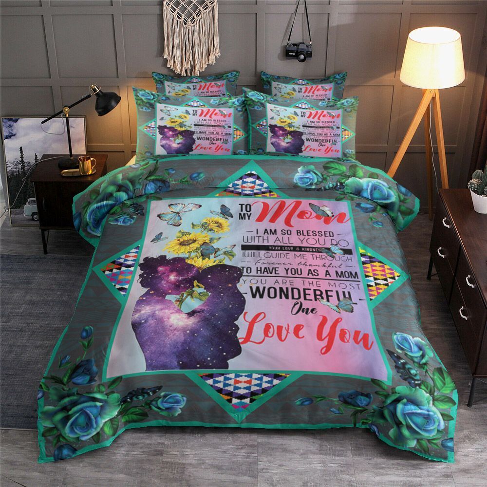 Mom I Love You Sunflower Bedding Set