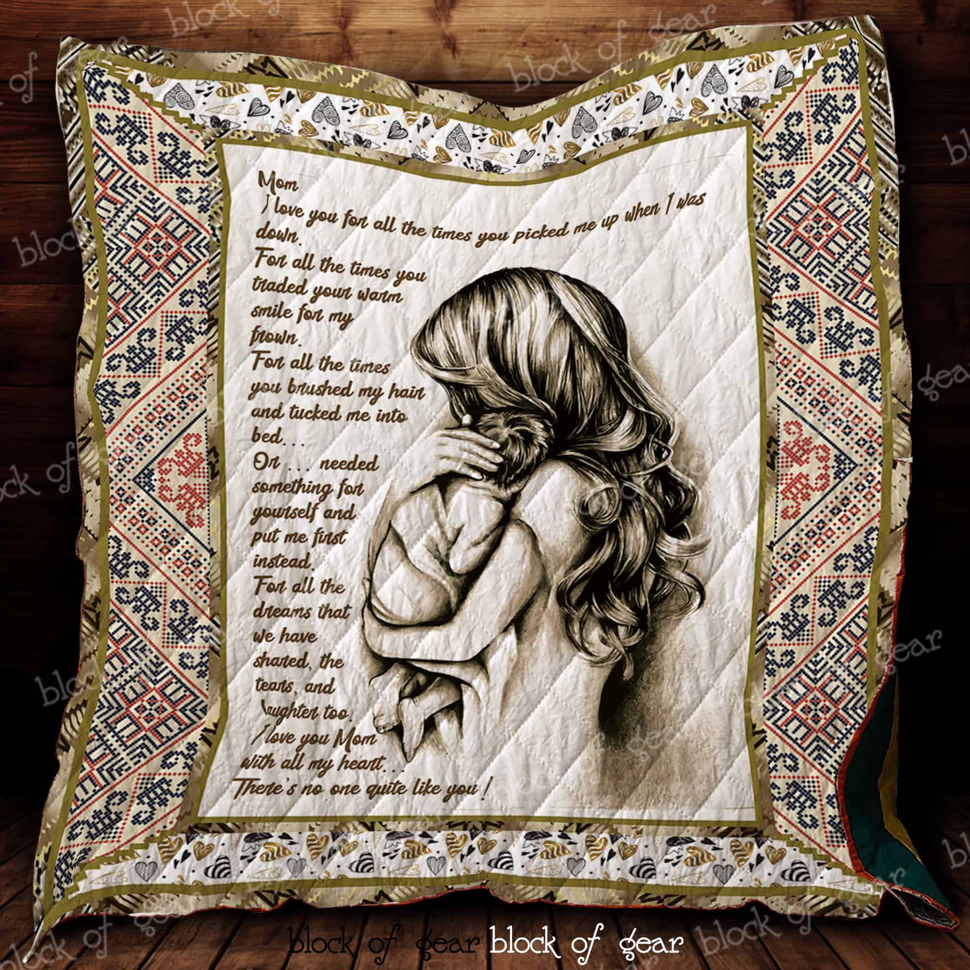 Mom I Love You With All My Heart Quilt D305 Dhc11121538Dd