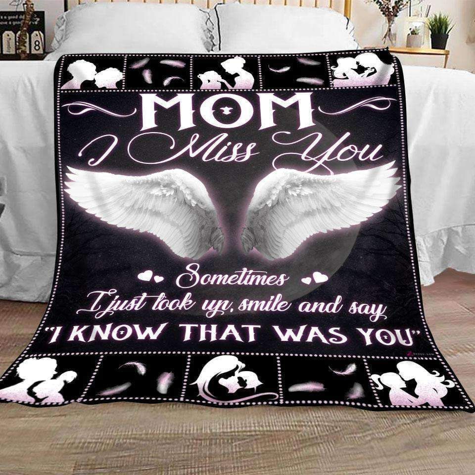 Mom I Miss You Sherpa Fleece Blanket