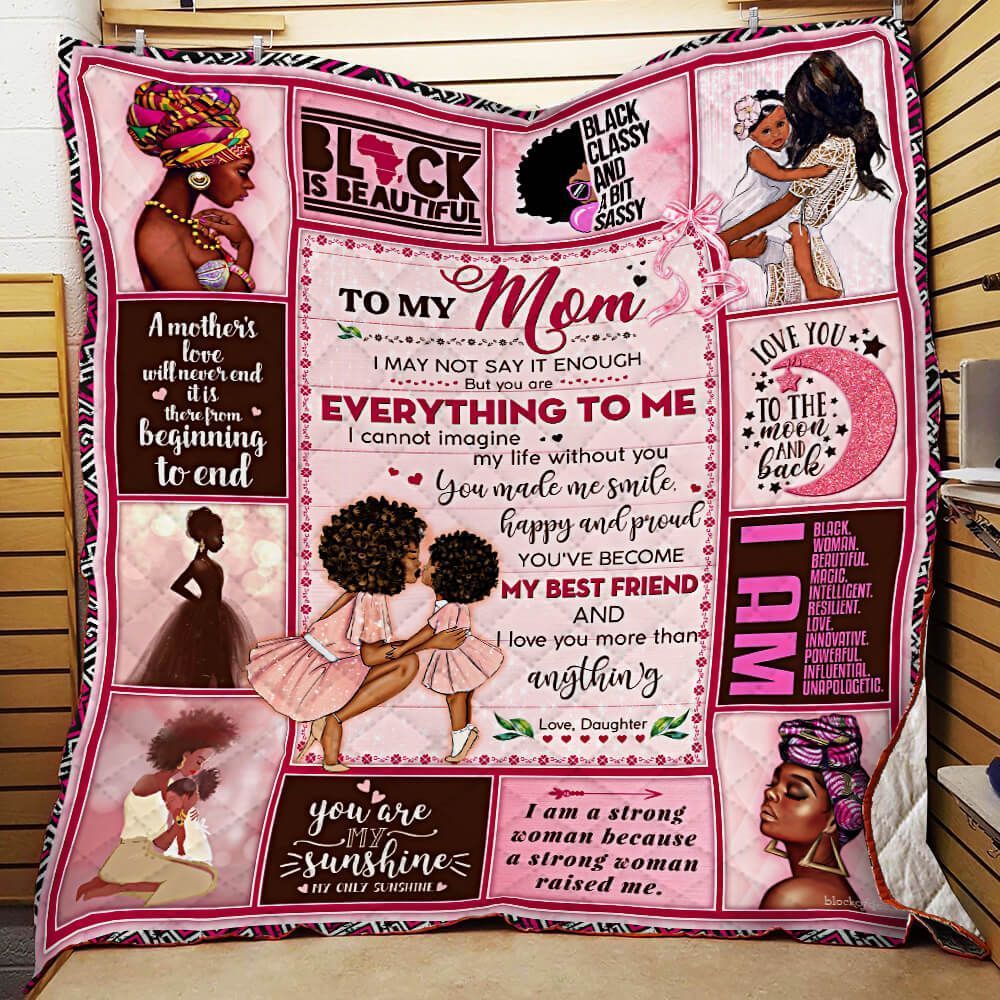 Mom Love Daughter Black Woman GS-CL-LD1805 Quilt Blanket