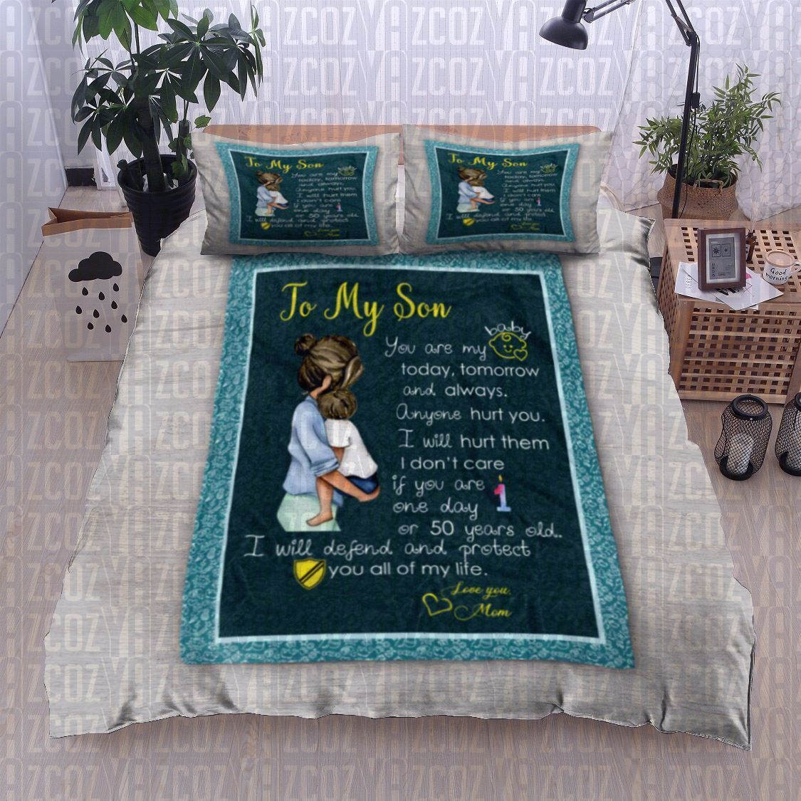 Mom To Baby Son Bedding Set