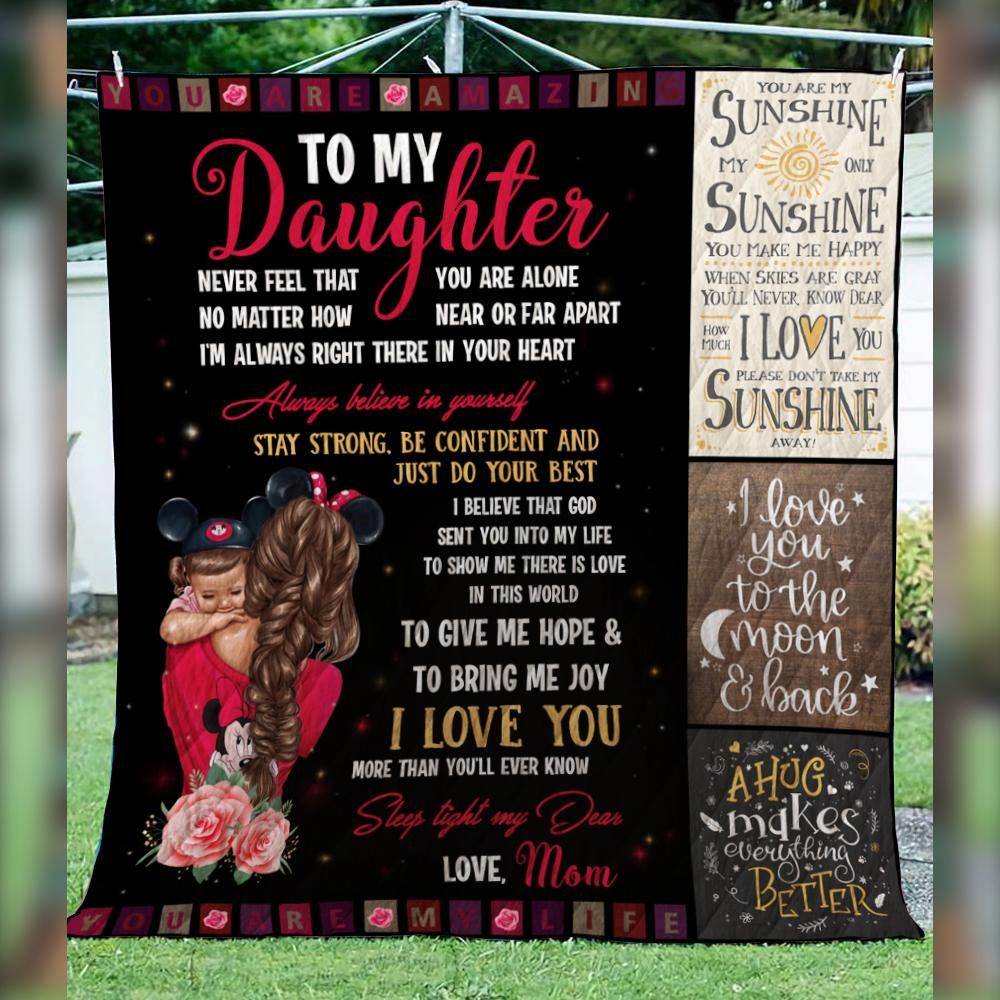 Mom To Daughter Always Believe In Yourself Quilt Blanket DHC040120104TD