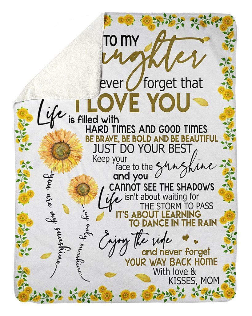 Mom To Daughter Sherpa Fleece Blanket