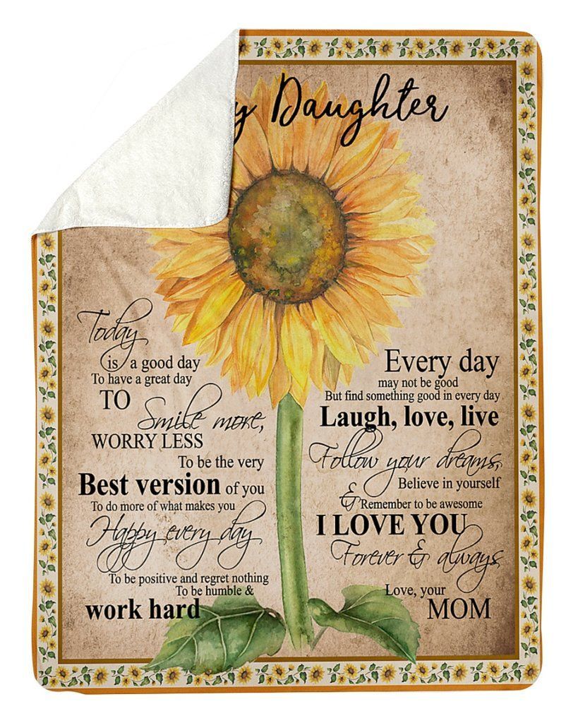 Mom To Daughter Sherpa Fleece Blanket