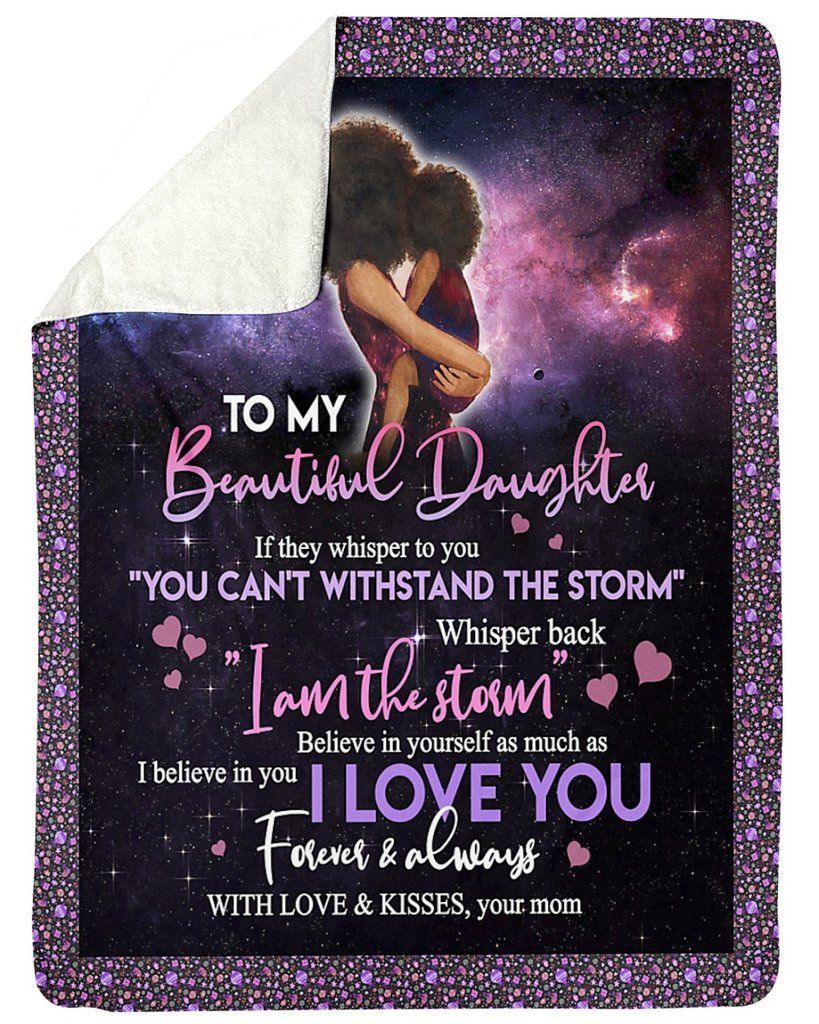 Mom To Daughter Sherpa Fleece Blanket