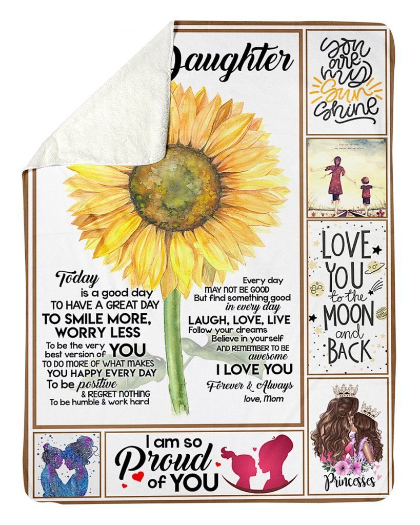Mom To Daughter Sherpa Fleece Blanket