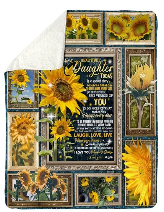 Mom To Daughter Sherpa Fleece Blanket