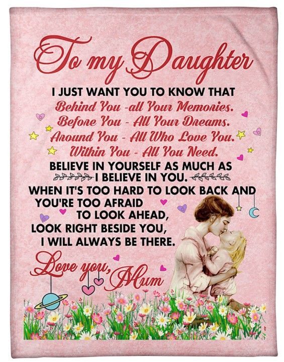 Mom To Daughter Sherpa Fleece Blanket