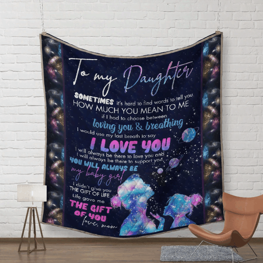 Mom To Daughter Sherpa Fleece Blanket