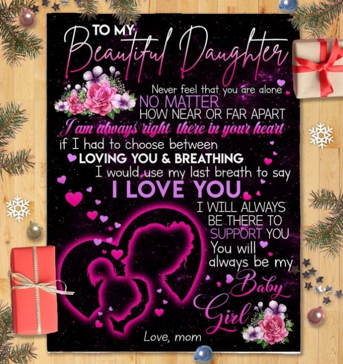 Mom To Daughter Sherpa Fleece Blanket