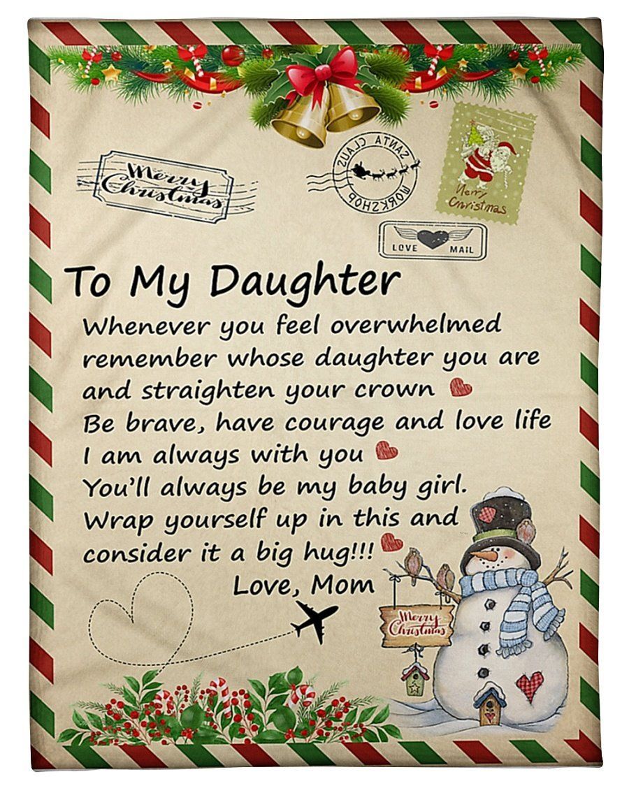 Mom To Daughter Consider It A Big Hug Fleece Blanket Fleece Blanket