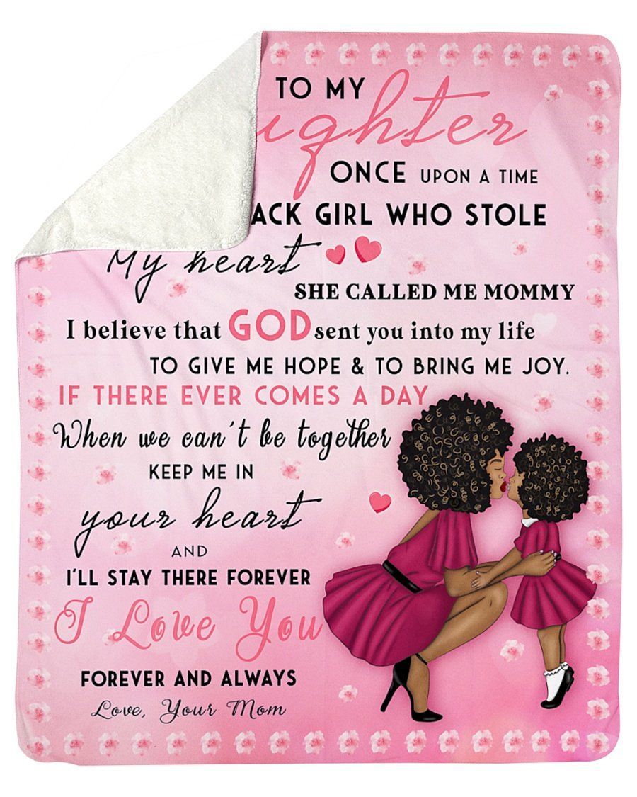 Mom To Daughter Give Me Hope Pink Fleece Blanket Sherpa Blanket