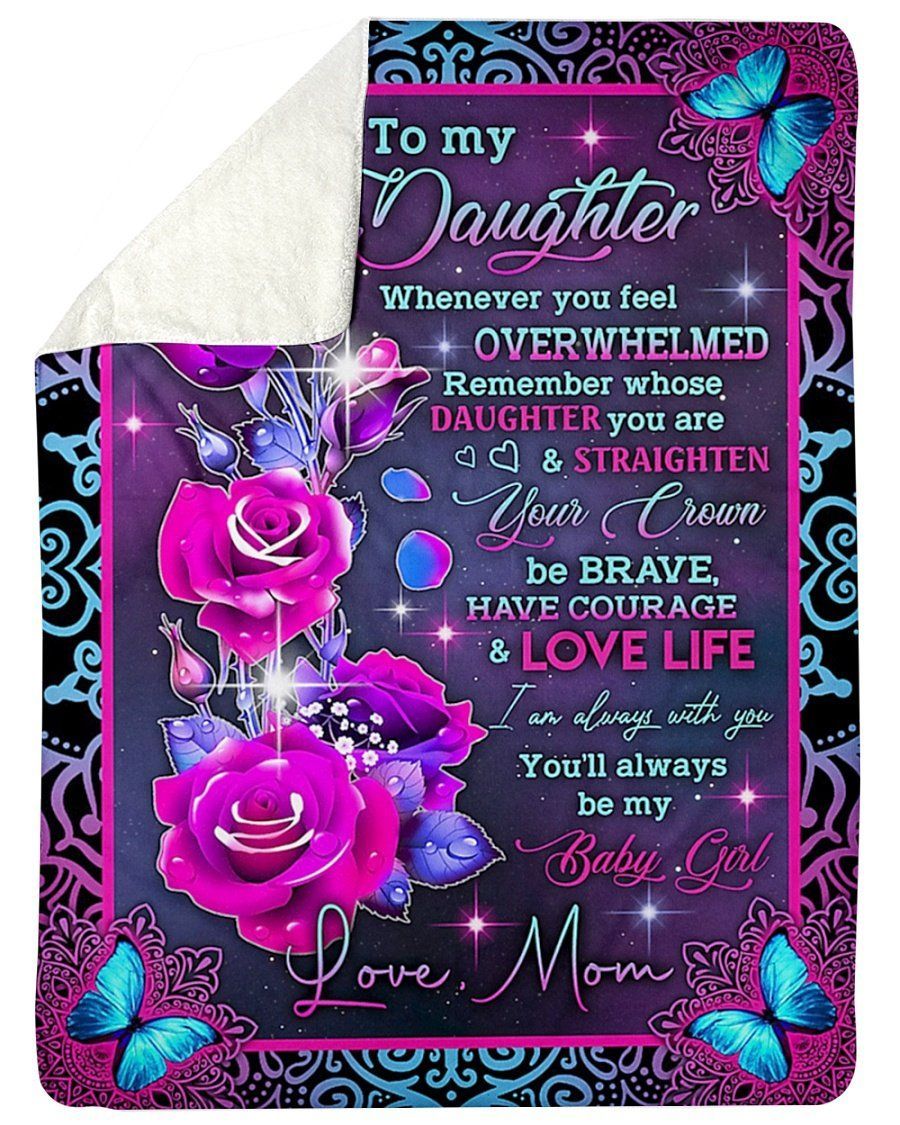 Mom To Daughter I Am Always With You Fleece Blanket Sherpa Blanket